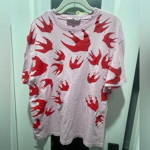 McQ by Alexander McQueen Pink and Red Short Sleeve Tee